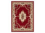 Traditional Area Rug in Red 9 ft. 10 in. L x 7 ft. 6 in. W 22 lbs.