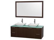 Bathroom Vanity Set with Carrera Marble Sinks