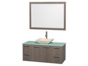 48 in. Contemporary Wall Mounted Vanity with Mirror