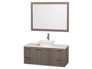 21.75 in. Contemporary Wall Mounted Vanity Set in Grey Finish
