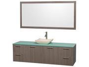 Single Vanity Set with Ivory Marble Sink