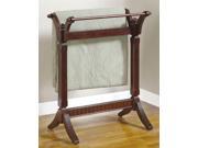 Wood Blanket Rack in Merlot Finish