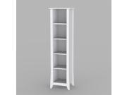 Vice Versa 60 in. Slim Bookcase in White Finish