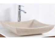 Wyndham Collection Avalon Vessel Bathroom Sink in Ivory Marble