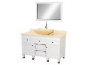 Eco Friendly Modern Bathroom Vanity with Ivory Marble Sink