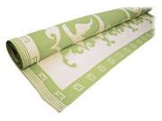 Classic Design Floor Mat in Lime and Off White