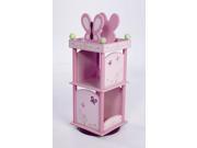 Kid s Sugar Plum Revolving Bookcase in Plum Pink w Two Shelves