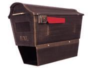 Town Square Curbside Mailbox w Paper Tube Black