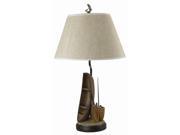 Rowing Boat 150W 3 Way Table Lamp in Ligneous Finish