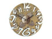 Mod Disk Stone Wall Clock in Silver