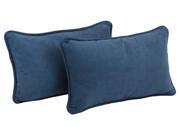 18 in. Back Support Pillows Set of 2 Indigo