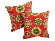 Patio Throw Pillow Set of 2 Farrington Terrace Grenadine