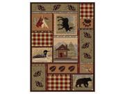 Lodge Rug in Brown 7 ft. 3 in. L x 5 ft. 3 in. W 17 lbs.