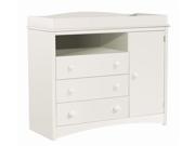 Baby Changing Table In White Finish w Door Three Drawers