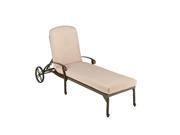 Floral Blossom Taupe Chaise Lounge Chair