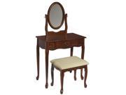 Woodland Cherry Vanity Mirror Bench