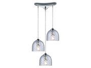 Elk Lighting Viva 3 Light Clear Pendant in Polished Chrome 31080 3CLR