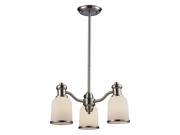 Elk Lighting Brooksdale 3 Light Chandelier in Satin Nickel 66162 3 LED