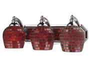 Elk 3 Light Vanity in Polished Chrome and Copper Mosaic Glass 570 3C CPR LED
