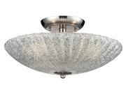 Elk Lighting Luminese 3 Light Semi Flush in Satin Nickel 10271 3