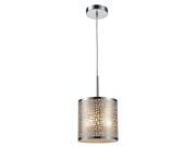 Elk Lighting Medina 1 Light Pendant in Polished Stainless Steel 31041 1