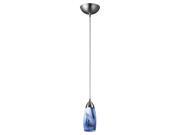 1 Light Pendant In Satin Nickel And Mountain Glass LED Offering Up To 800 Lumens 60 Watt Equivalent With Full Range Dimming. Includes An Easily Replaceable