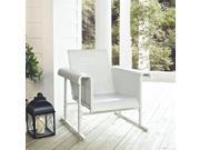 Veranda Single Glider Chair in Alabaster White