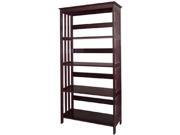 Mission Style 4 Tier Vertical Bookcase in Cherry Finish