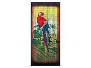 Bamboo54 5251 Parrot Scene Curtain Natural Bamboo