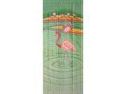 Bamboo54 5264 Flamingoes Curtain Natural Bamboo