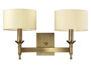 2 Light Wall Sconce In Antique Brass