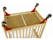 Evacuation Frame for Crib in Red w Antique Brass