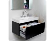 Mezzo Modern Bathroom Vanity w Medicine Cabinet
