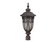1 Light Large Post Lantern Clear Seeded Glass