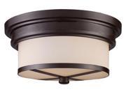 Elk Lighting Flush Mount 2 Light in Oiled Bronze 15025 2 LED