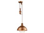 Elk Lighting Farmhouse Bellwether Copper Pendant 65061 1 LED