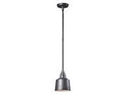Insulator Glass 1 Light Pendant In Weathered Zinc LED Offering Up To 800 Lumens 60 Watt Equivalent With Full Range Dimming. Includes An Easily Replaceable