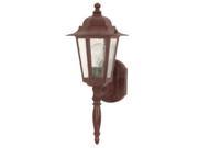 1 Light 18 in. Wall Lantern Clear Seed Glass