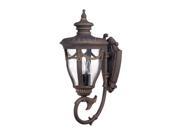 3 Light Arm Up Large Wall Lantern Seeded Glass