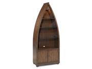 28 in. Transitional Wooden Bookcase