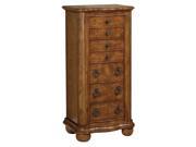 Porter Valley Jewelry Armoire in Distressed Oak Finish