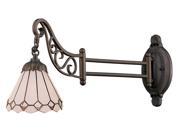 Mix N Match 1 Light Swingarm Sconce In Tiffany Bronze LED Offering Up To 800 Lumens 60 Watt Equivalent With Full Range Dimming. Includes An Easily Replaceab