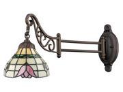 Mix N Match 1 Light Swingarm Sconce In Tiffany Bronze LED Offering Up To 800 Lumens 60 Watt Equivalent With Full Range Dimming. Includes An Easily Replaceab