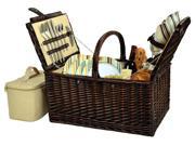 Wicker Picnic Basket for Four