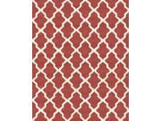 Area Rug in Rust and Ivory 9 ft. 6 in. L x 7 ft. 6 in. W