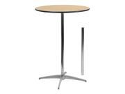 30 in. Round Wooden Cocktail Table