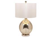 Table Lamp with Sateen Ivory Drum Shade