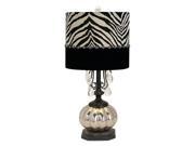 Table Lamp with Zebra Striped Shade