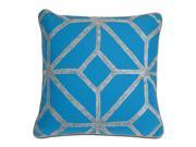 Diamond Pillow in Blue and Gray