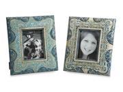 2 Pc Haani Hand Painted Frames